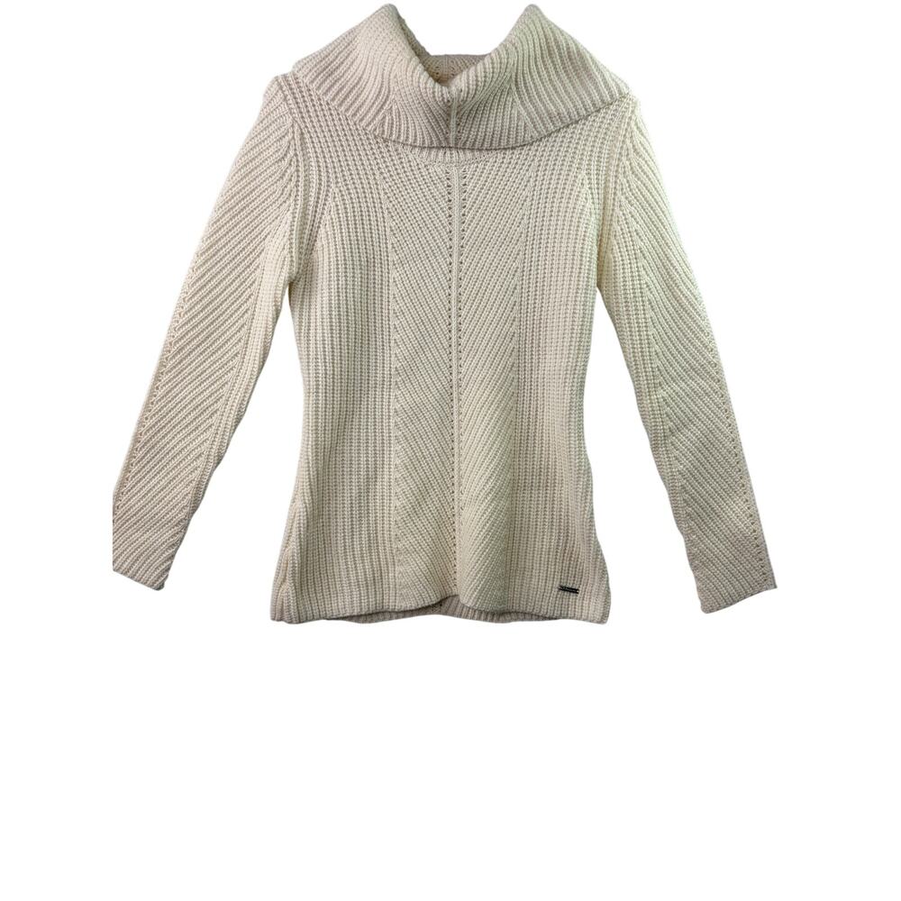 T. Tahari Cowl Neck Sweater‎ – White – Size XS